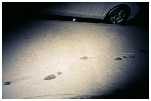 Snow, Footsteps,Voyeur, Clinton hill, Mar13